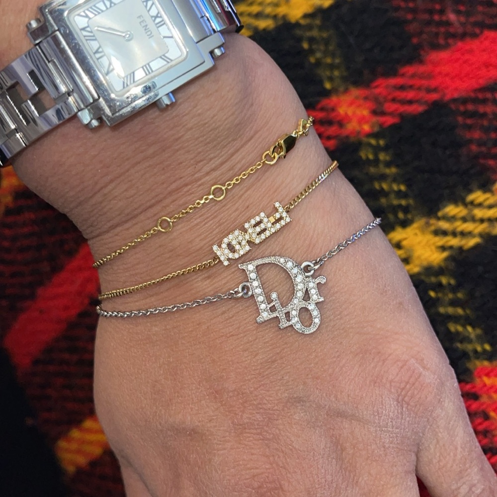 Christian Dior bracelet silver with rhinestones excellent condition. - Picture 4 of 5
